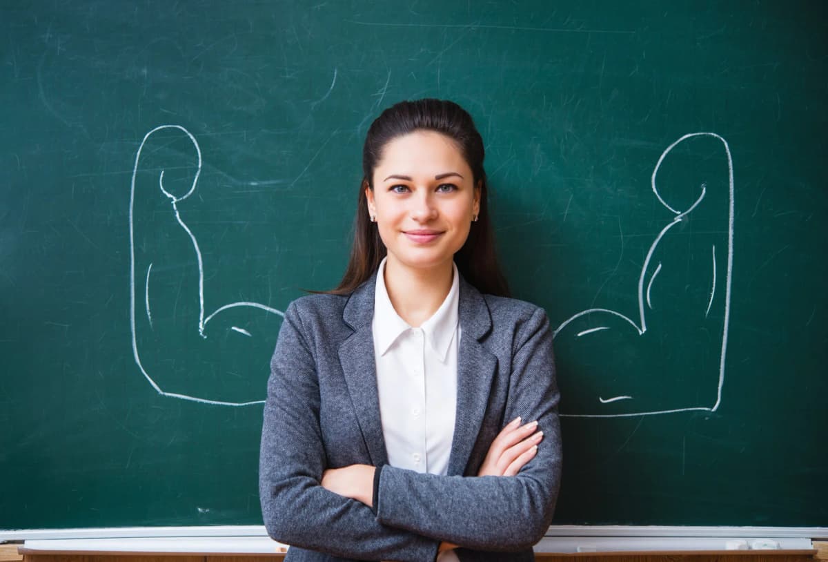 Teacher creating engaging lesson content with Insta~Lesson