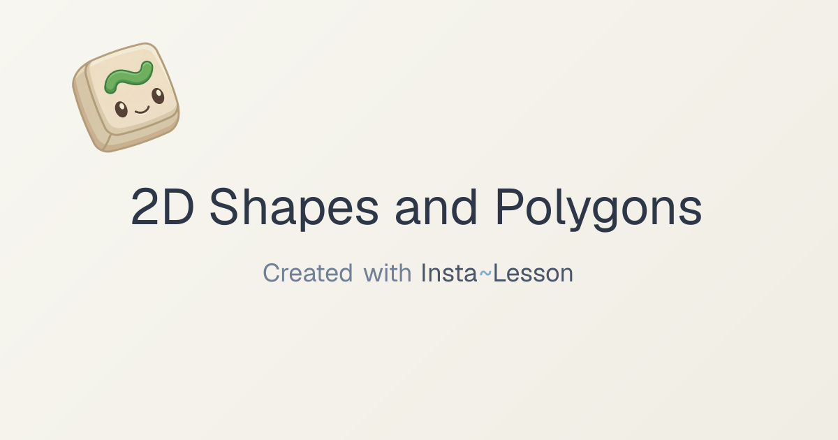 2d Shapes And Polygons Lesson Plan for Grade 3 | Free Math Lesson