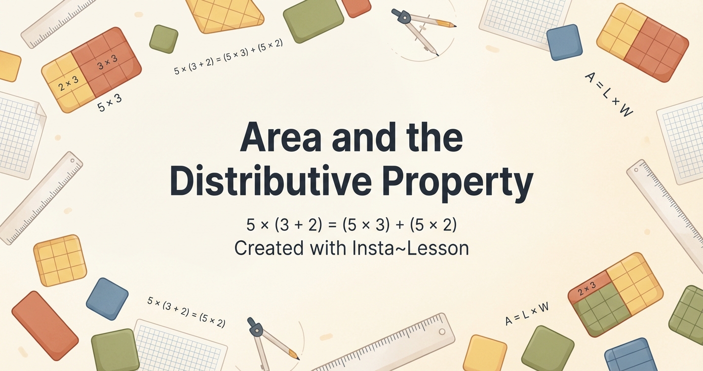 Area And The Distributive Property Lesson Plan for Grade 3rd Grade ...