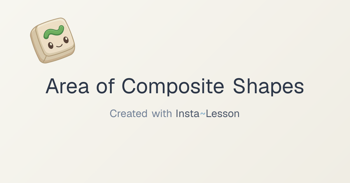 Area Of Composite Shapes Lesson Plan for Grade 9th Grade | Free Math Lesson