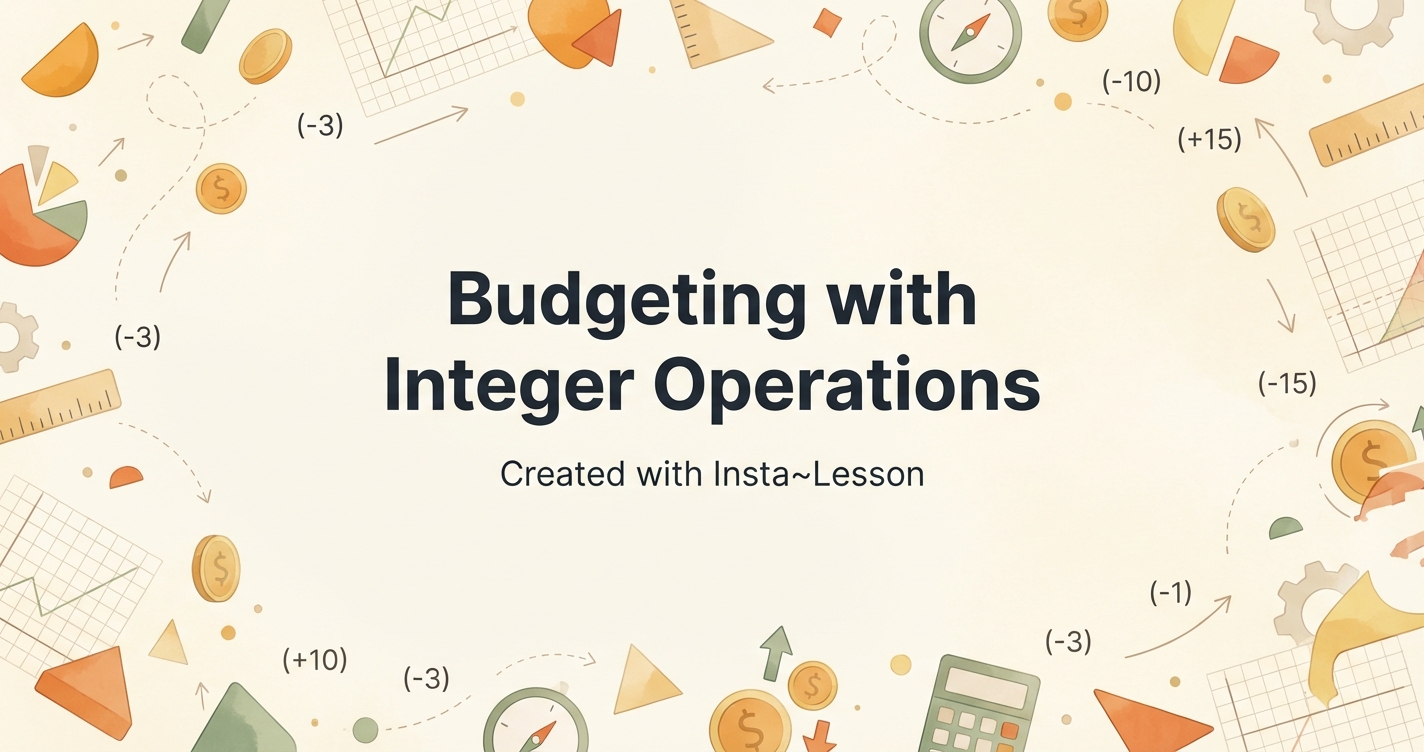 Budgeting With Integer Operations Lesson Plan for Grade 9th Grade ...