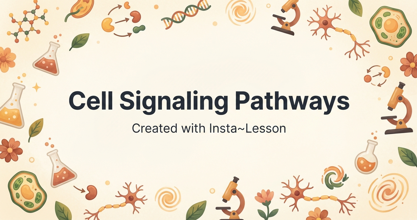 Cell Signaling Pathways Lesson Plan for Grade 12th Grade | Free Science ...