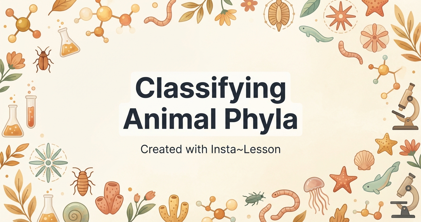 Classifying Animal Phyla Lesson Plan for Grade 7th Grade | Free Science ...
