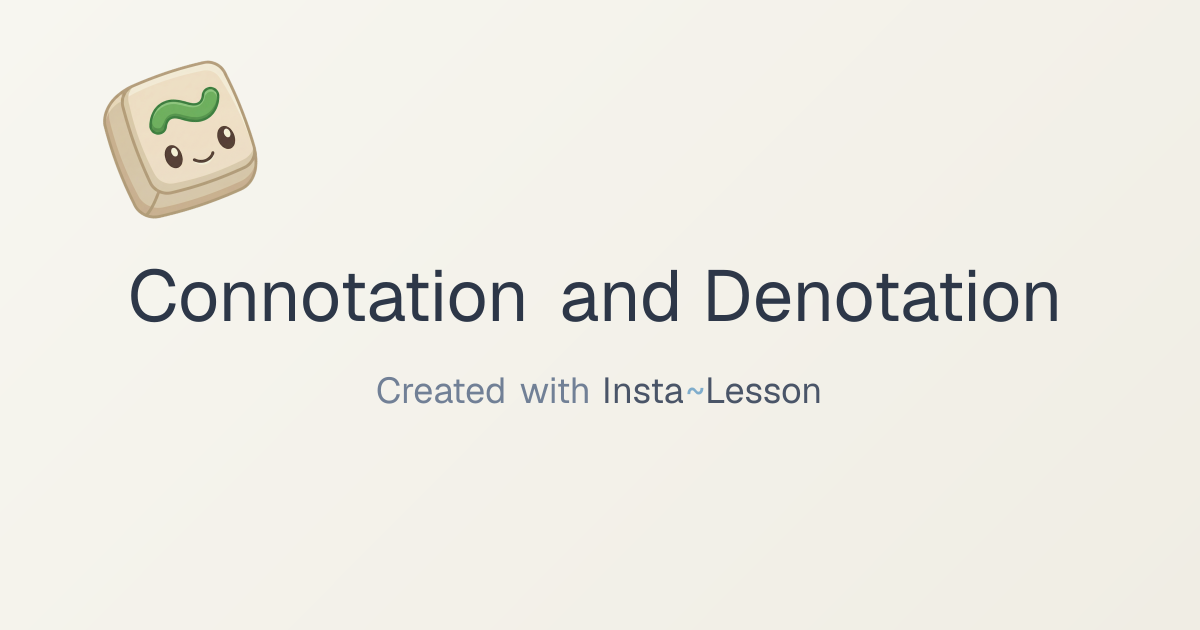Connotation And Denotation Lesson Plan for Grade 6 | Free ELA Lesson