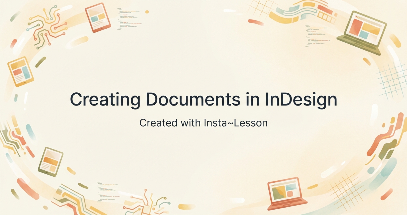 Creating Documents In Indesign Lesson Plan for Grade 12th Grade | Free ...