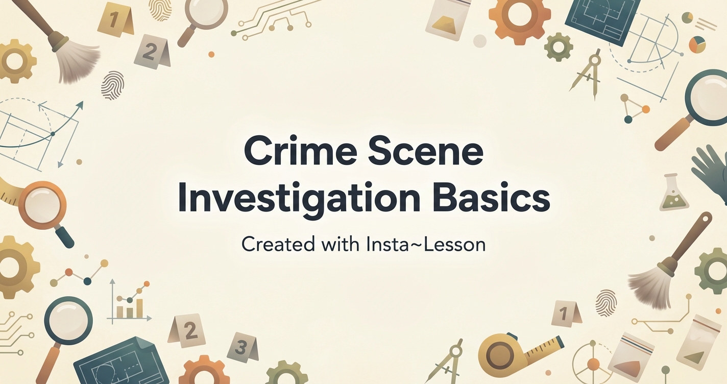 Crime Scene Investigation Basics Lesson Plan for Grade 11th Grade ...