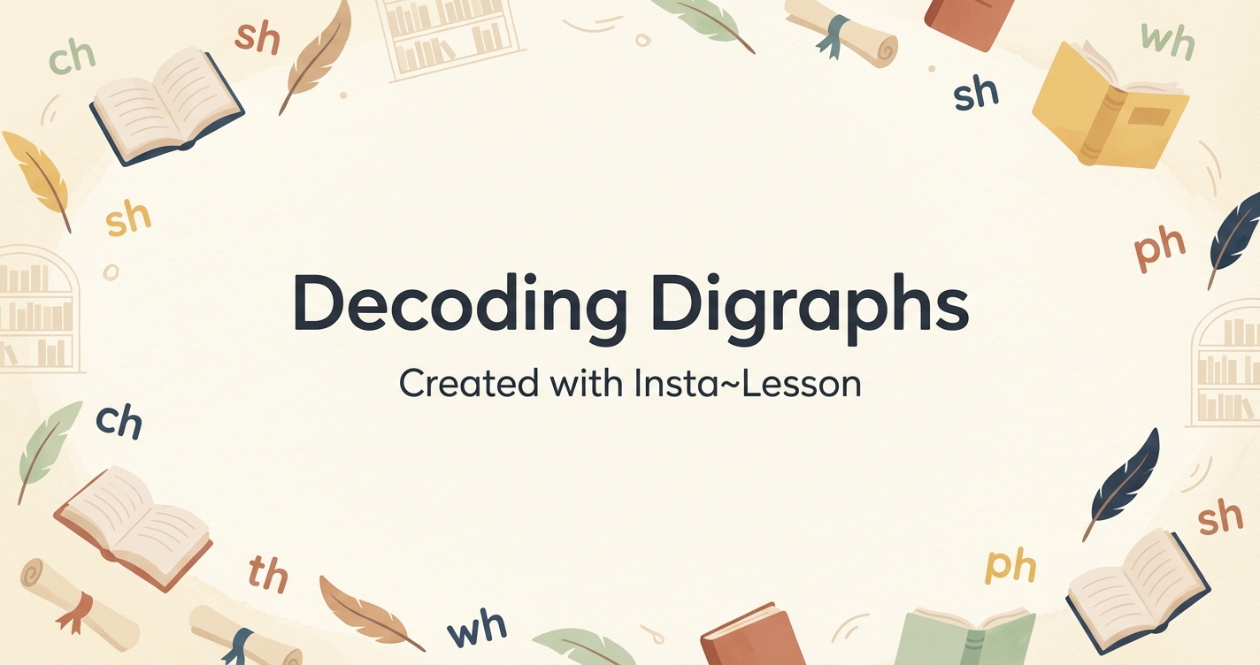 Decoding Digraphs Lesson Plan for Grade 1st Grade | Free ELA Lesson