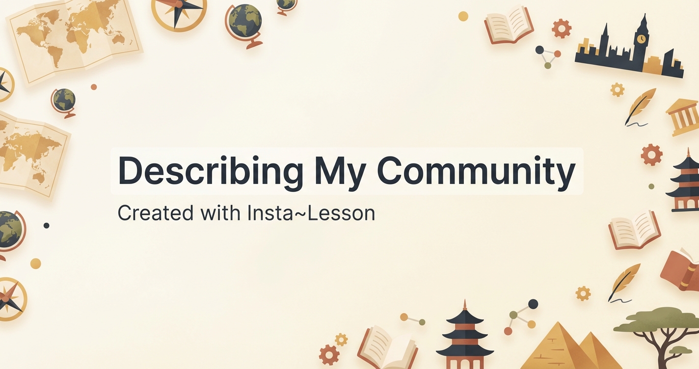 Describing My Community Lesson Plan for Grade 7th Grade | Free Social ...