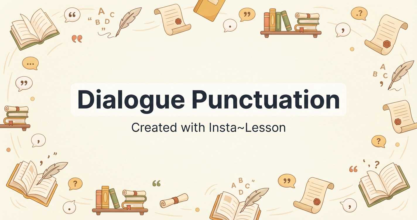 Dialogue Punctuation Lesson Plan for Grade 6th Grade | Free ELA Lesson