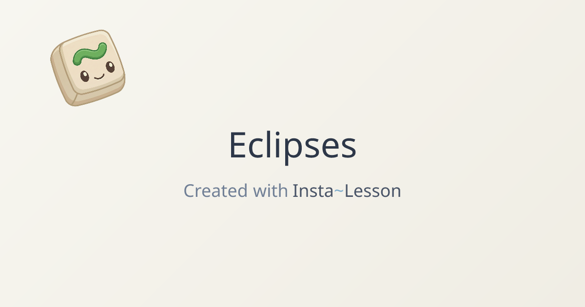 Eclipses Lesson Plan for Grade 6 | Free Science Lesson