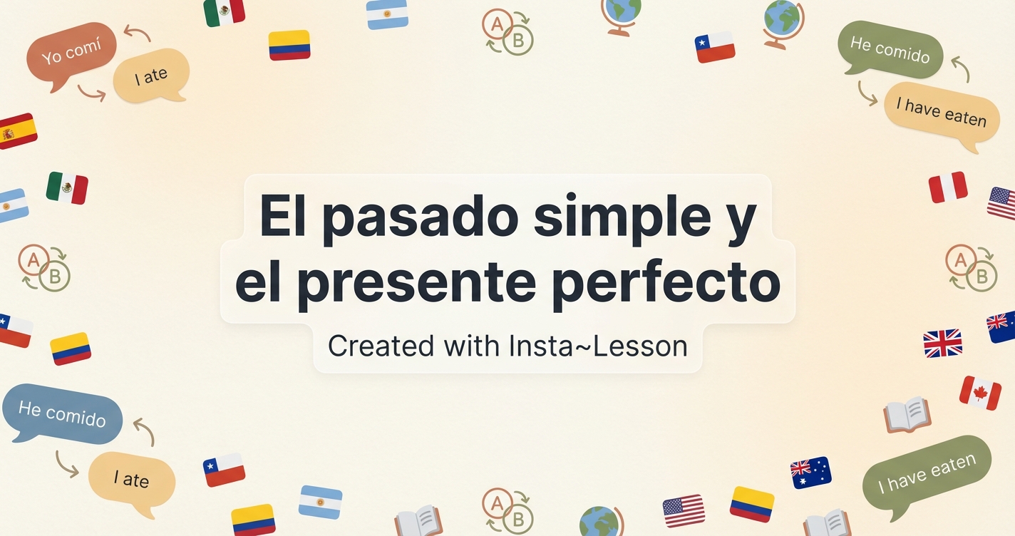 El Pasado Simple Y El Presente Perfecto Lesson Plan for Grade 10th ...