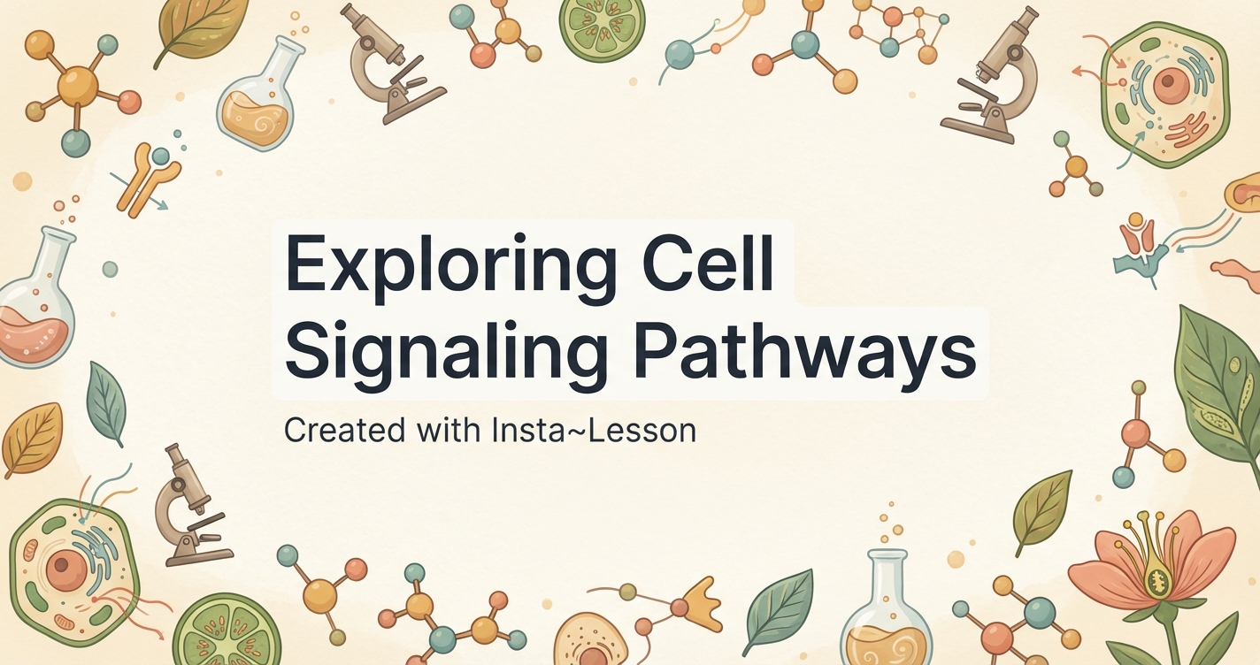 Exploring Cell Signaling Pathways Lesson Plan for Grade 12th Grade ...