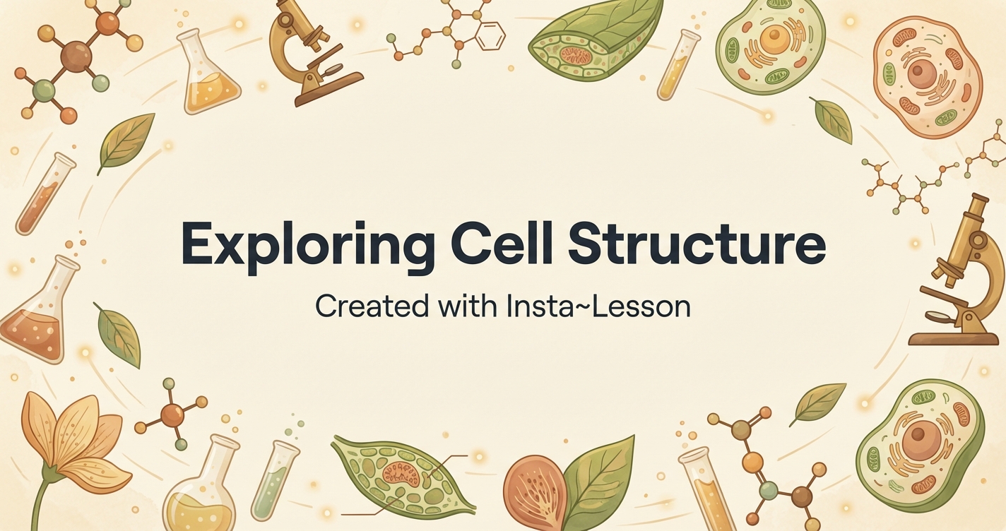 Exploring Cell Structure Lesson Plan for Grade 9 | Free Science Lesson