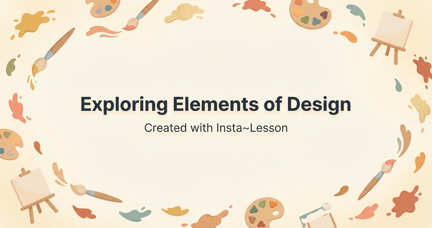 Exploring Elements Of Design Lesson Plan for Grade 3rd Grade | Free Art ...