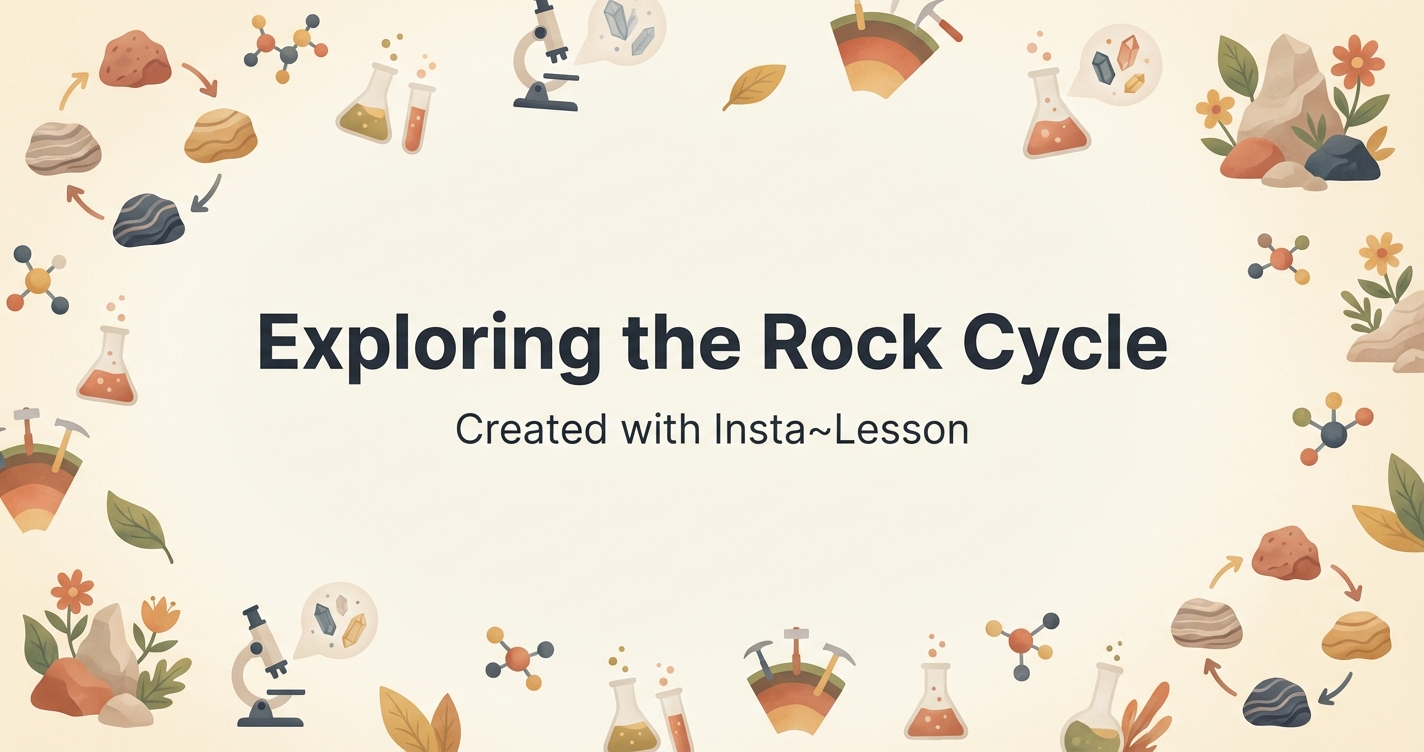 Exploring The Rock Cycle Lesson Plan for Grade 4th Grade | Free Science ...