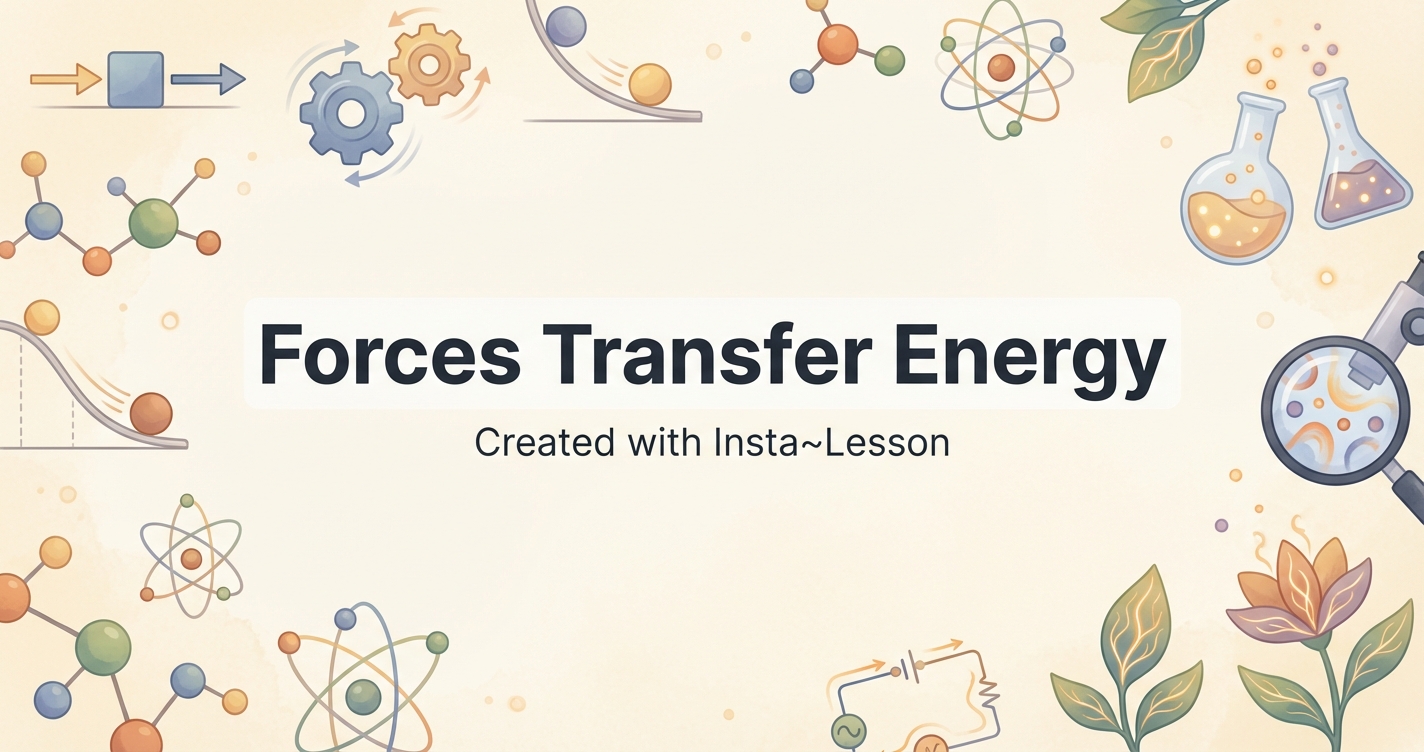 Forces Transfer Energy Lesson Plan for Grade 6th Grade | Free Science ...