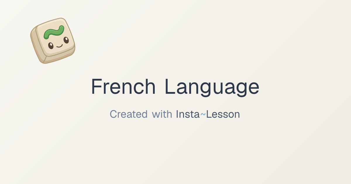 French Lesson Plan for Grade 8 | Free World Languages Lesson