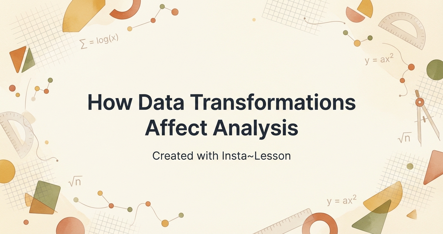 How Data Transformations Affect Analysis Lesson Plan for Grade 12th ...