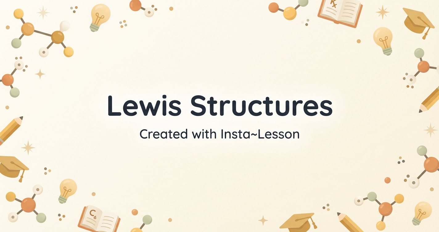 Lewis Structures Lesson Plan for Grade 11th Grade | Free Chemistry Lesson