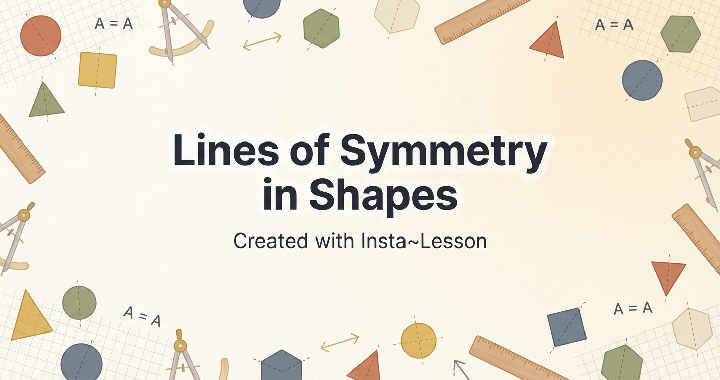 Lines Of Symmetry In Shapes Lesson Plan for Grade 4 | Free Math Lesson