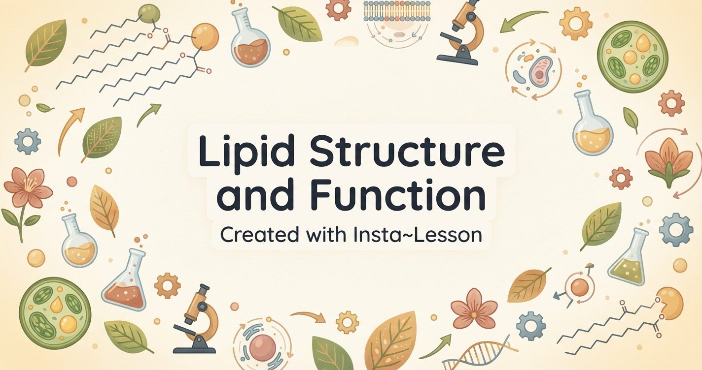 Lipid Structure And Function Lesson Plan for Grade 9th Grade | Free ...