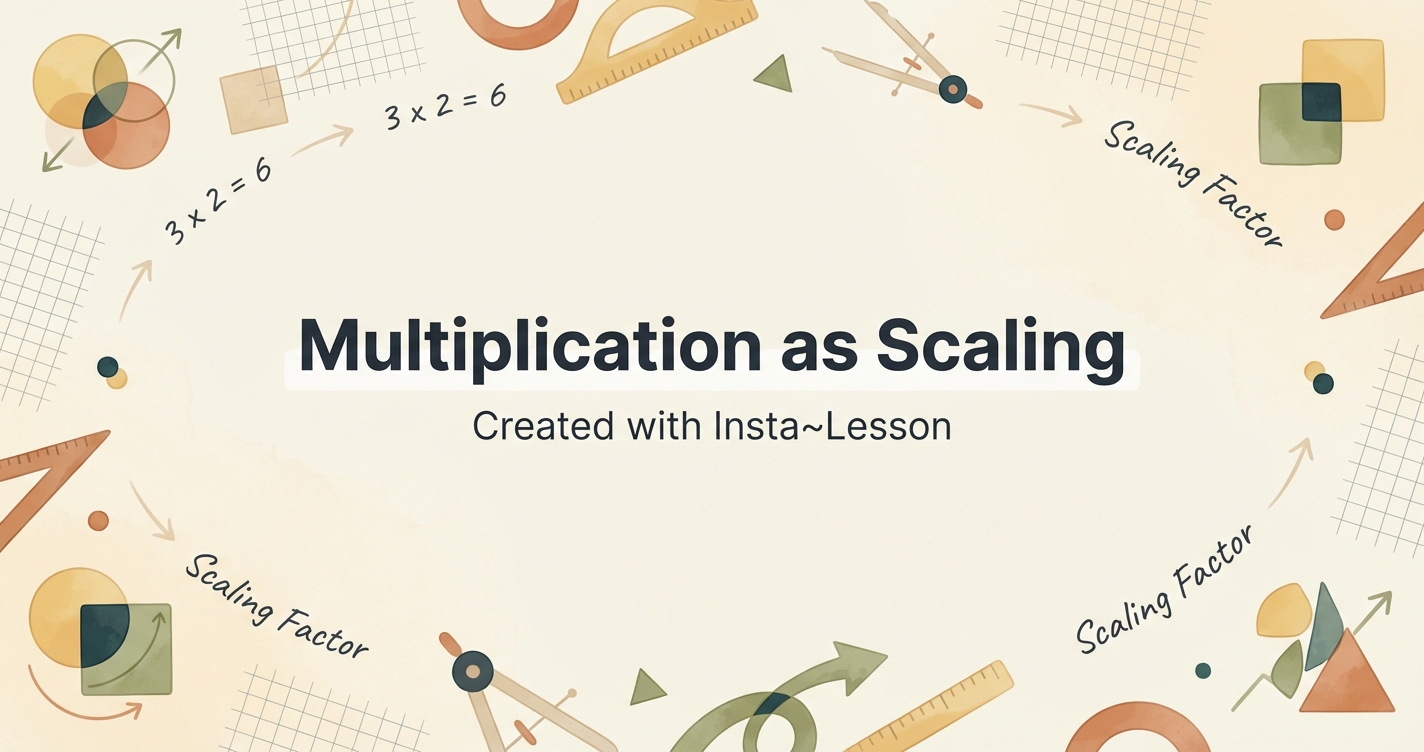 Multiplication As Scaling Lesson Plan for Grade 10th Grade | Free Math ...