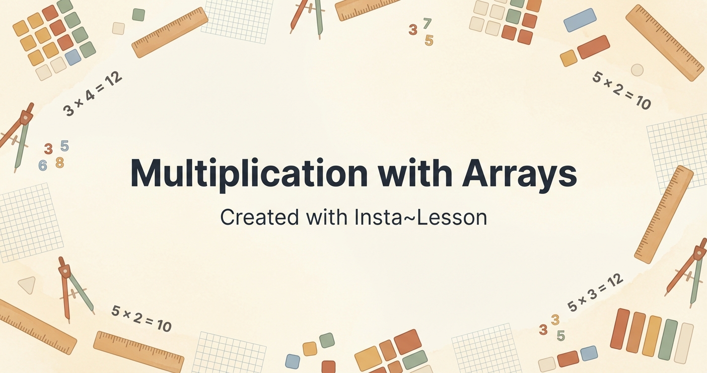 Multiplication With Arrays Lesson Plan for Grade 3 | Free Math Lesson