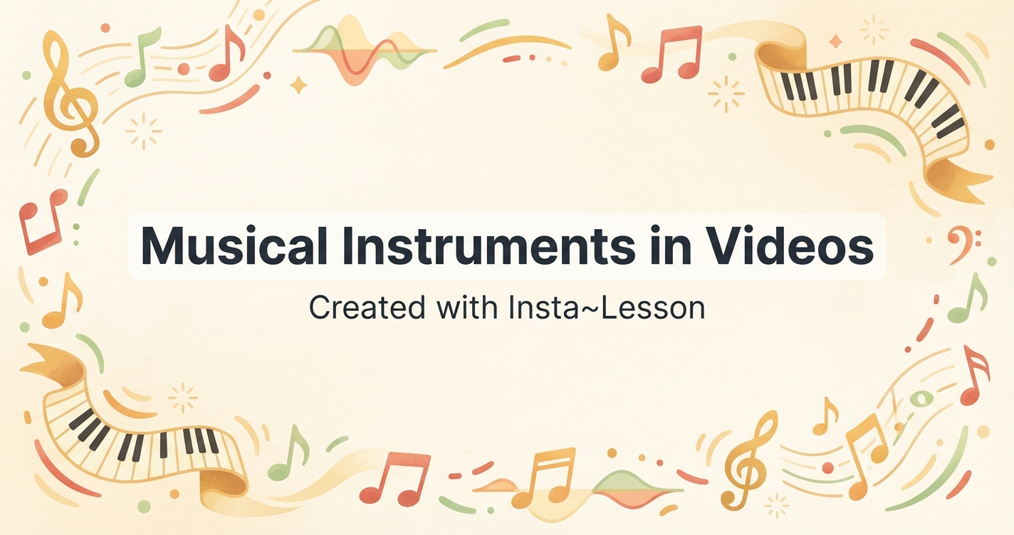 Musical Instruments In Videos Lesson Plan for Kindergarten | Free Music ...