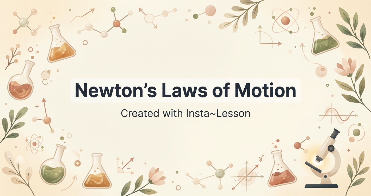 Newton's Laws Of Motion Lesson Plan for Grade 11 | Free Science Lesson