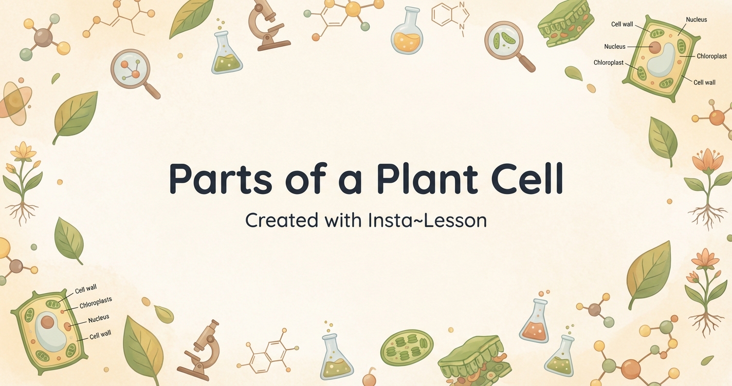 Parts Of A Plant Cell Lesson Plan for Grade 4th Grade | Free Science Lesson
