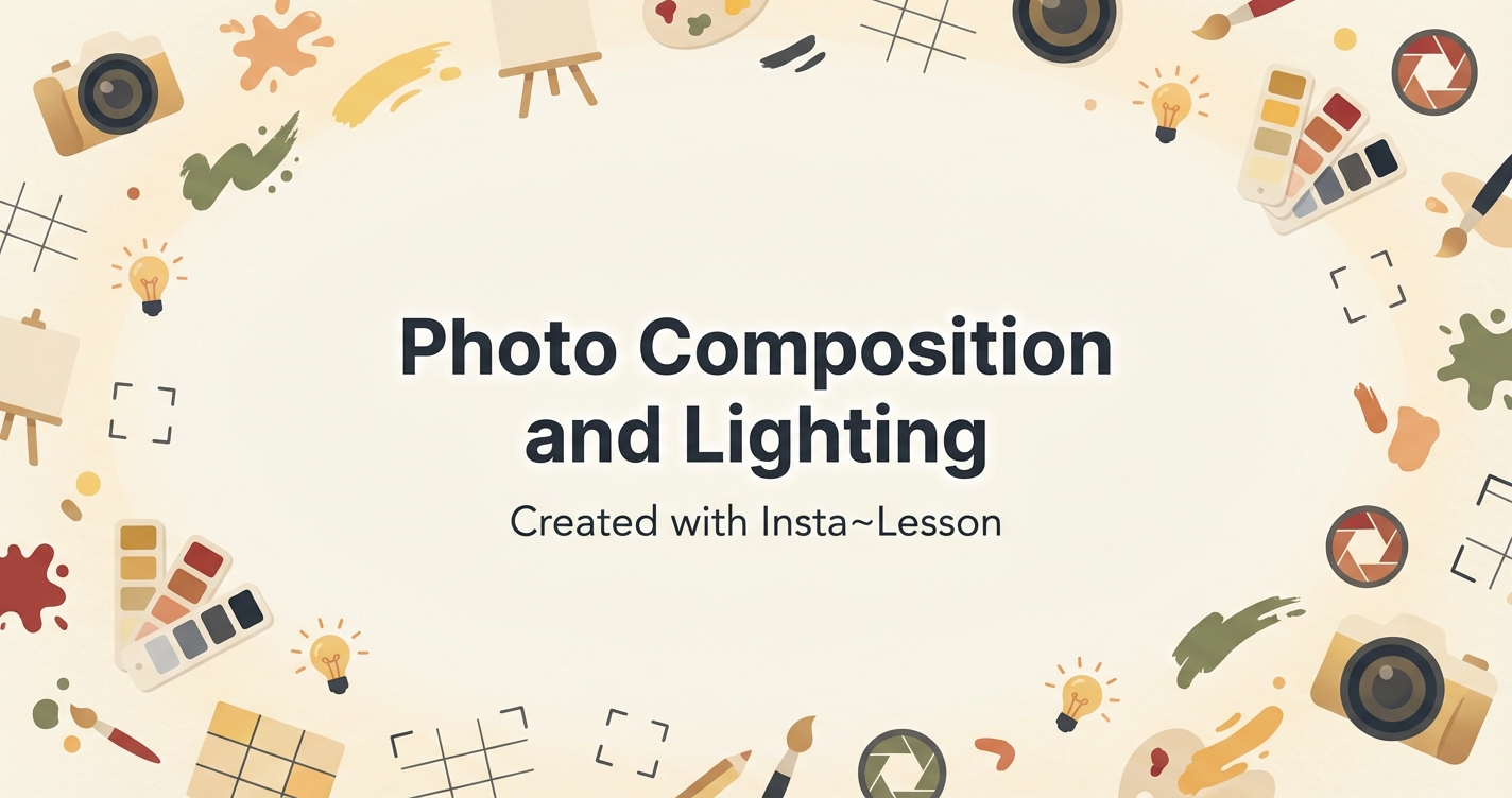 Photo Composition And Lighting Lesson Plan for Grade 11 | Free Art Lesson