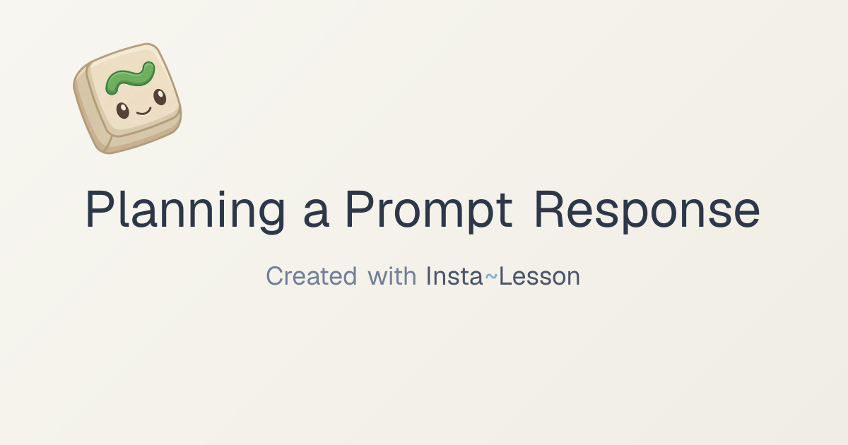 Planning A Prompt Response Lesson Plan for Grade 8th Grade | Free ELA ...