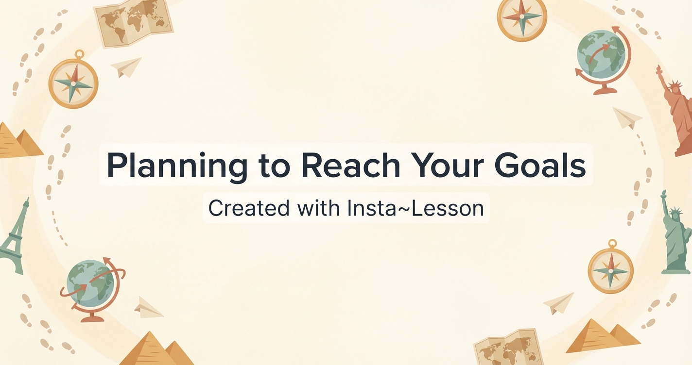 Planning To Reach Your Goals Lesson Plan for Grade 4th Grade | Free ...