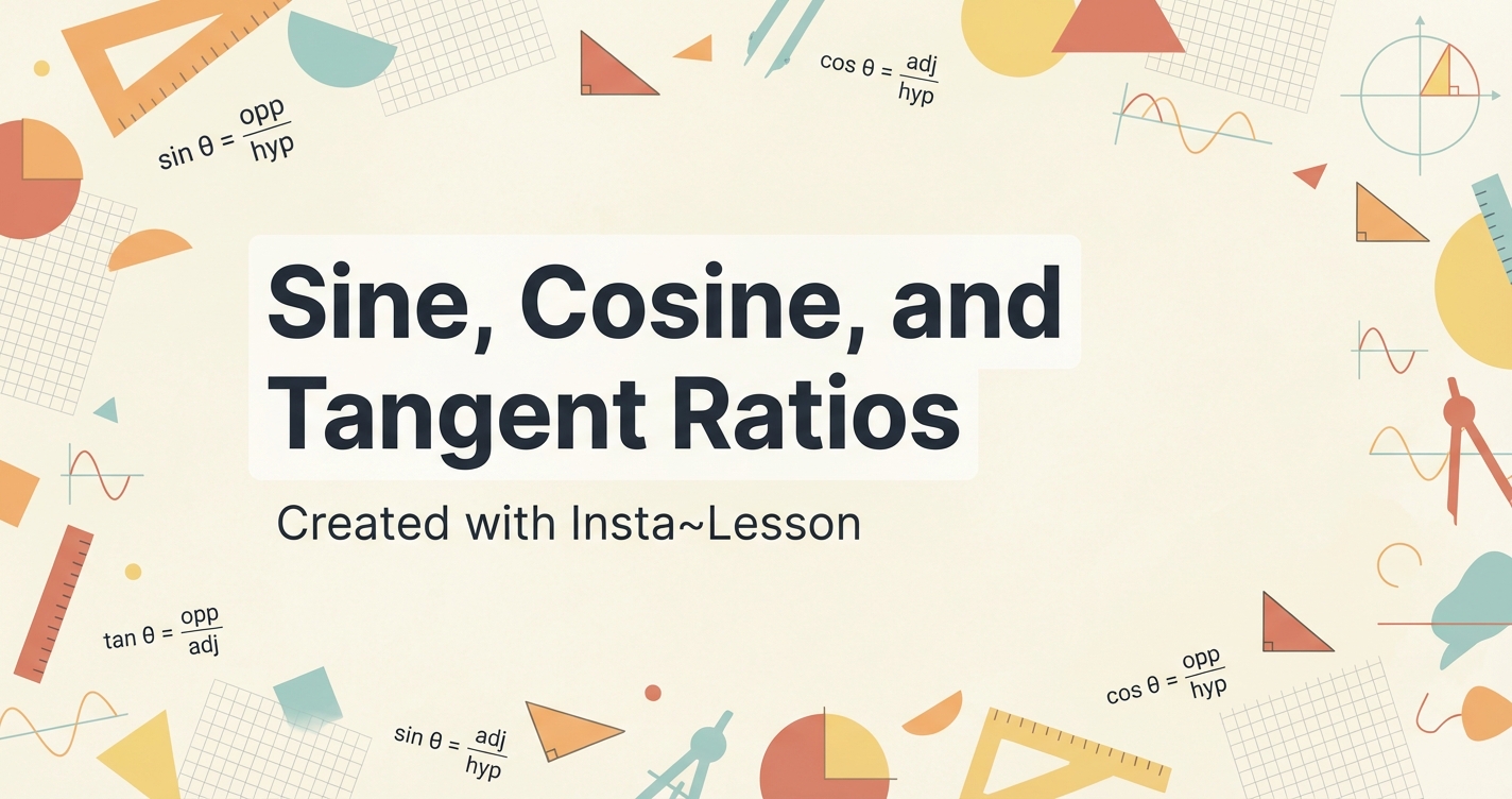 Sine, Cosine, And Tangent Ratios Lesson Plan for Grade 11 | Free Math ...