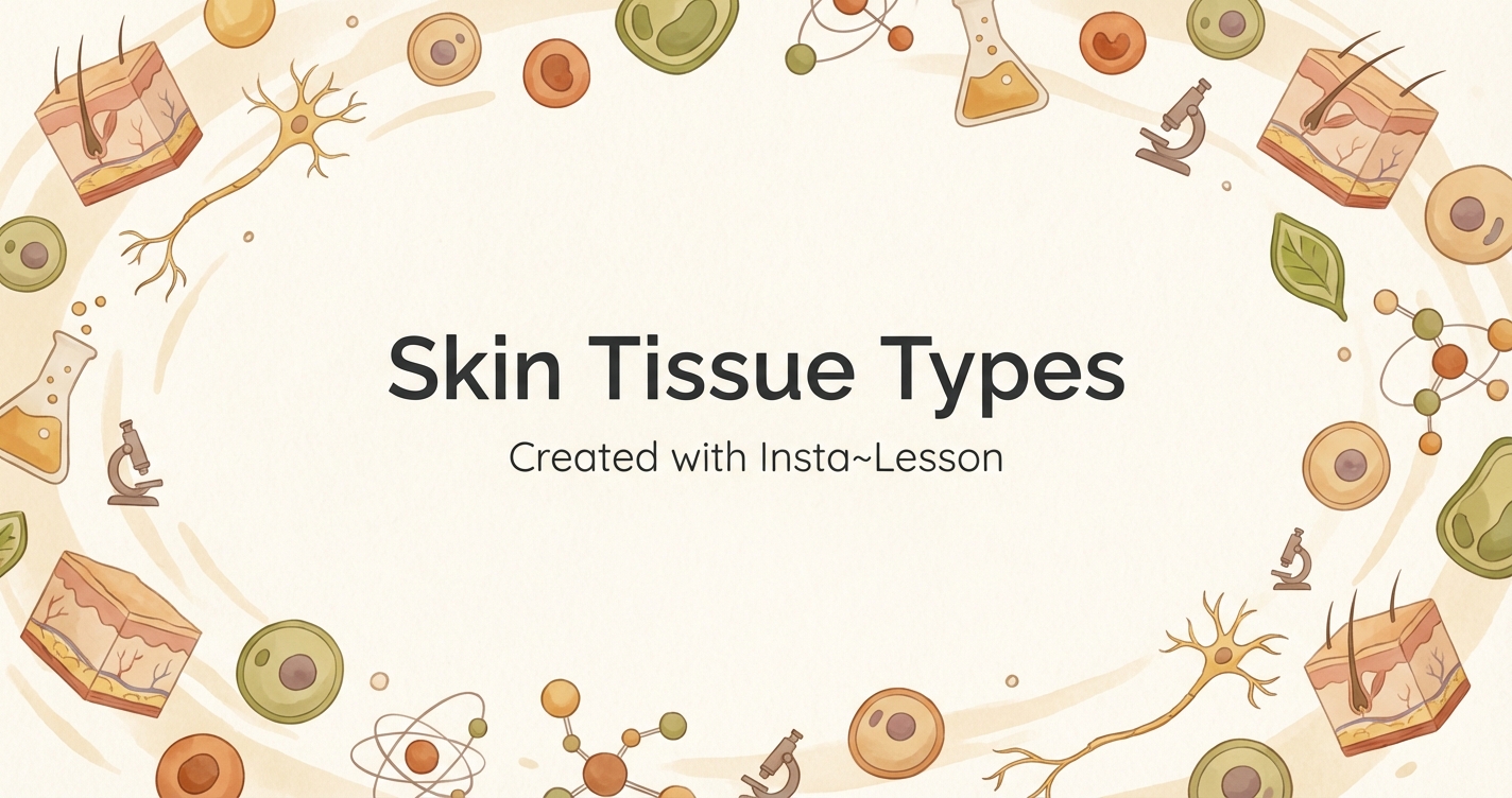 Skin Tissue Types Lesson Plan for Grade 11th Grade | Free Science Lesson