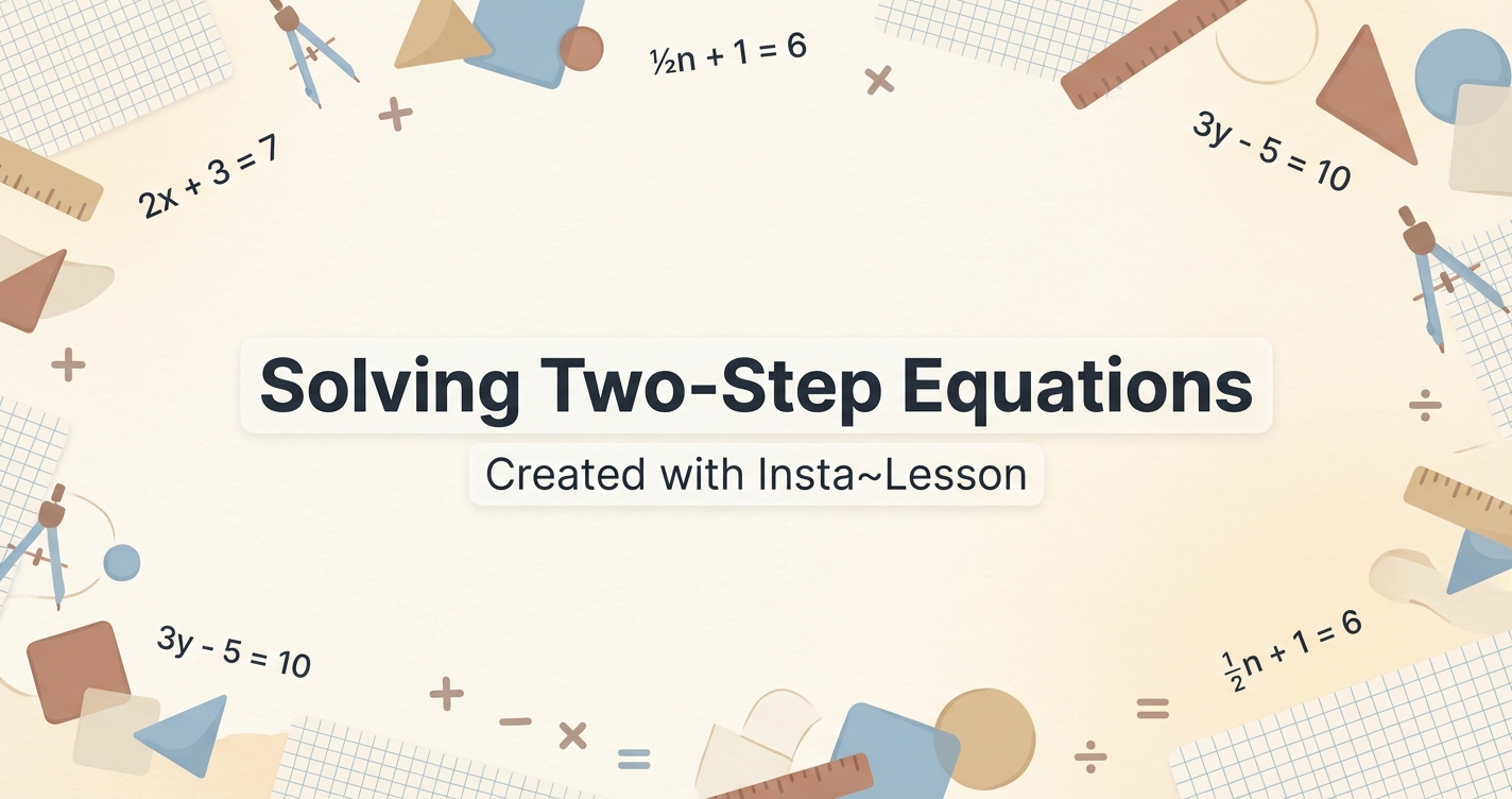 Solving Two-step Equations Lesson Plan for Grade 7th Grade | Free Math ...