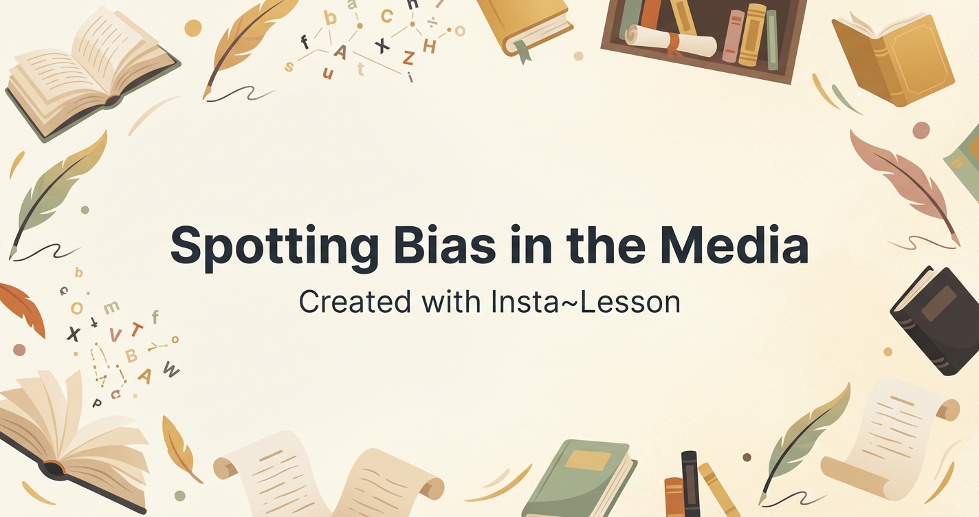 Spotting Bias In The Media Lesson Plan for Grade 12 | Free ELA Lesson