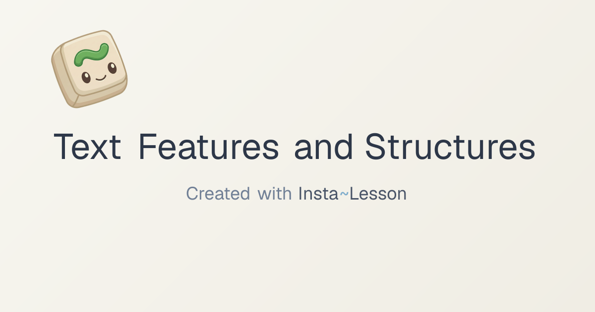 Text features and structures Lesson Plan for Grade 4 | Free ELA Lesson