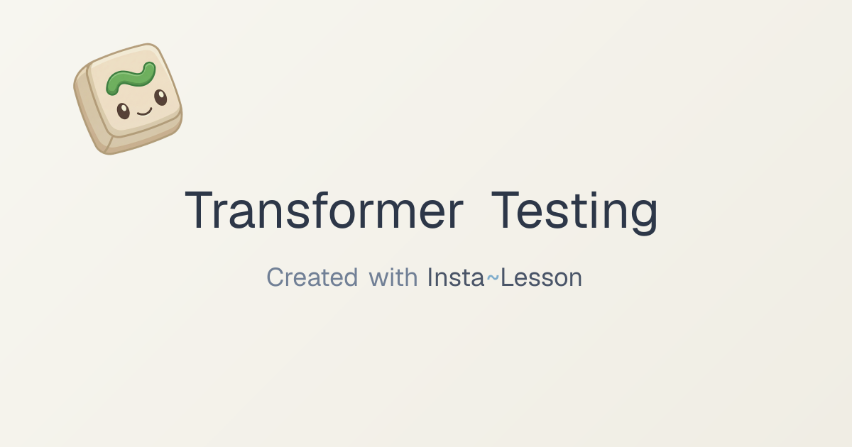 Transformer Testing Lesson Plan for Grade 9th Grade | Free Technology ...