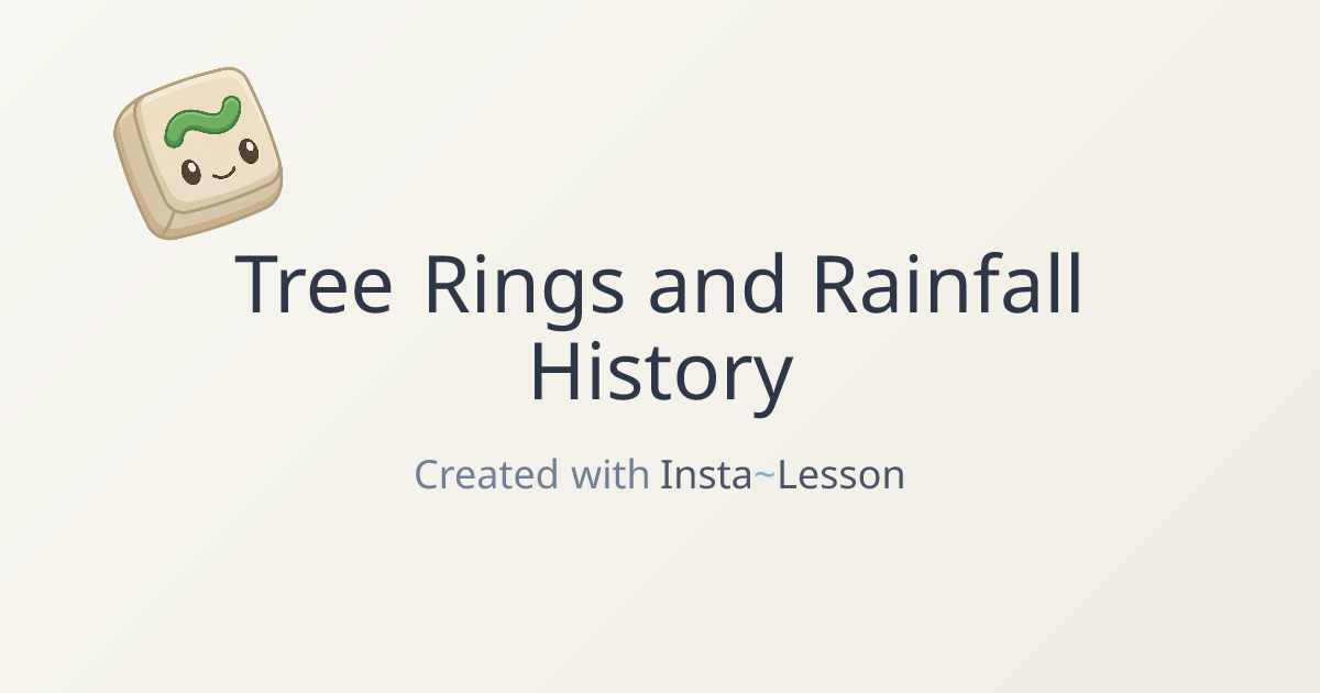 tree rings and rainfall Lesson Plan for 7th Grade | Free Science Lesson