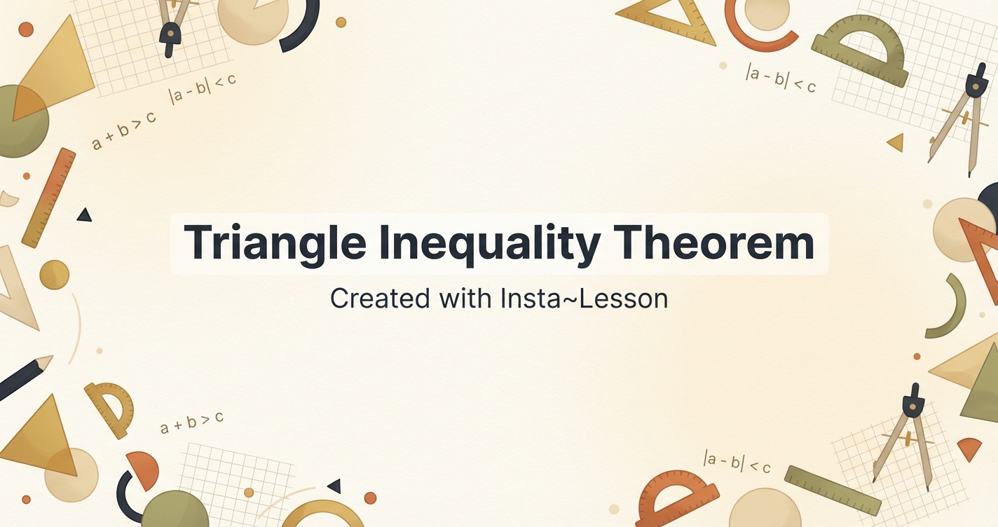 Triangle Inequality Theorem Lesson Plan for Grade 10th Grade | Free ...