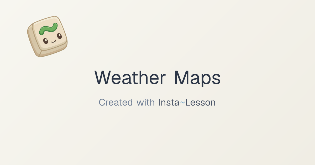 Weather Maps Lesson Plan for Grade 5 | Free Science Lesson