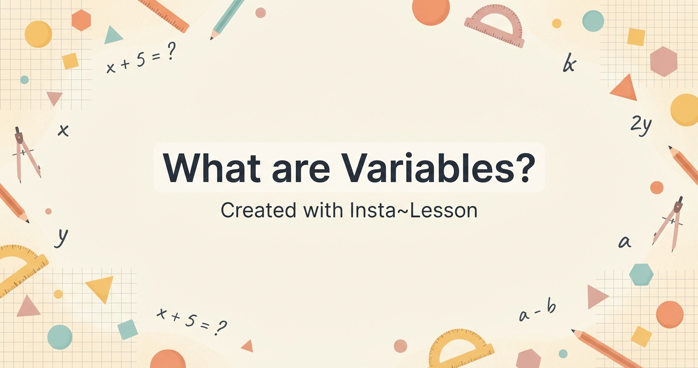 What Are Variables? Lesson Plan for Grade 6 | Free Math Lesson