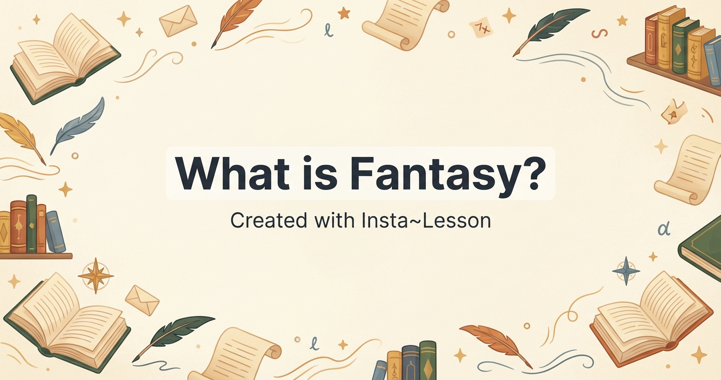 What Is Fantasy? Lesson Plan for Grade 6th Grade | Free ELA Lesson