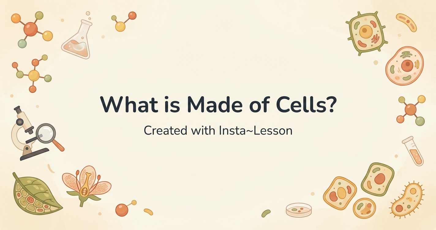 What Is Made Of Cells? Lesson Plan for Grade 7th Grade | Free Science ...