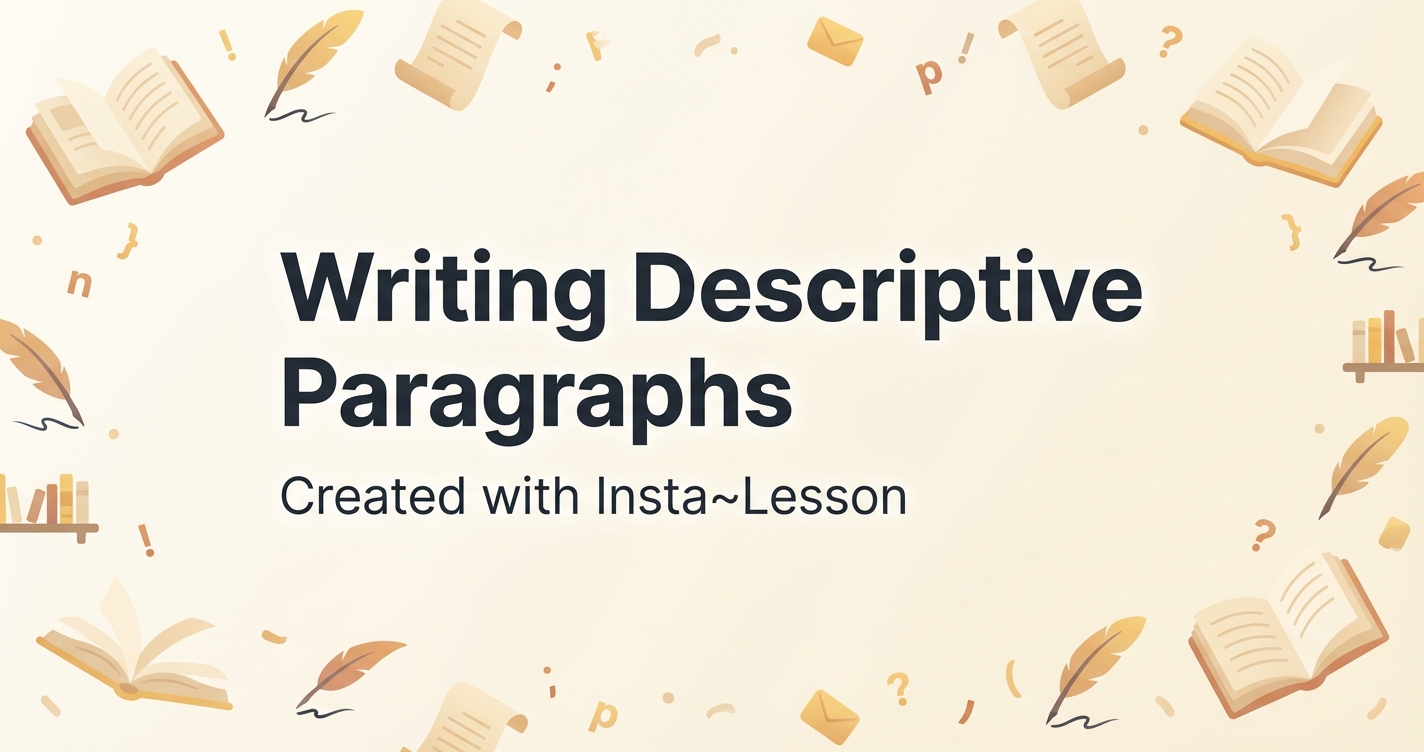 Writing Descriptive Paragraphs Lesson Plan for Grade 3rd Grade | Free ...
